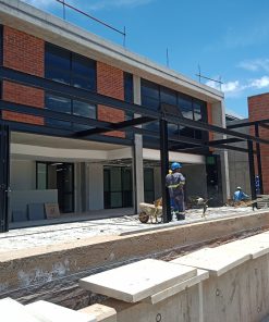 Building of Structural Steel around office block
